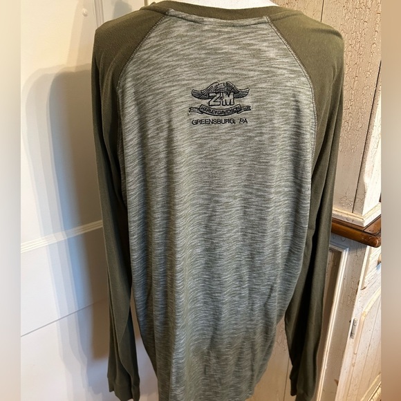 Men’s Harley-Davidson Green Long Sleeve Tee Relaxed Fit - Picture 9 of 13